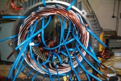 Einbau der Spulen Sonderantrieb 355kW Druckerhöhungsgebläse